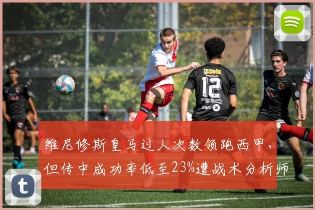 维尼修斯皇马过人次数领跑西甲,但传中成功率低至23%遭战术分析师批评